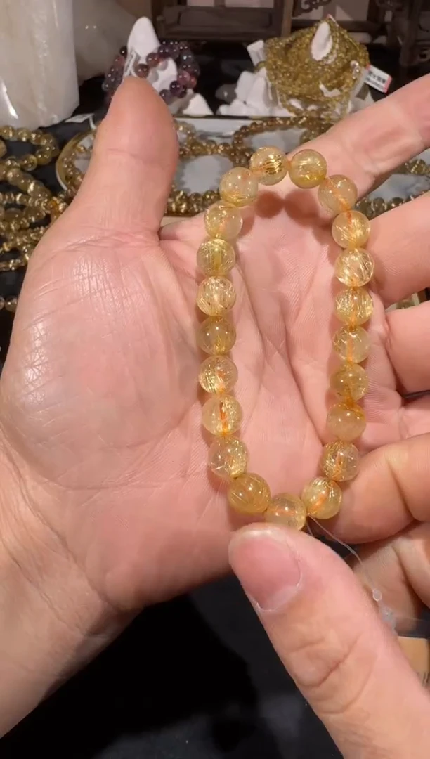 未镶嵌手串发晶SJ-675金发晶