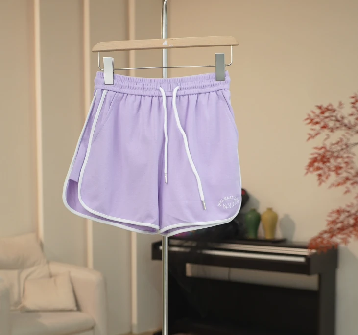 DS001 字母刺绣装饰包边运动短裤女 101052DK003