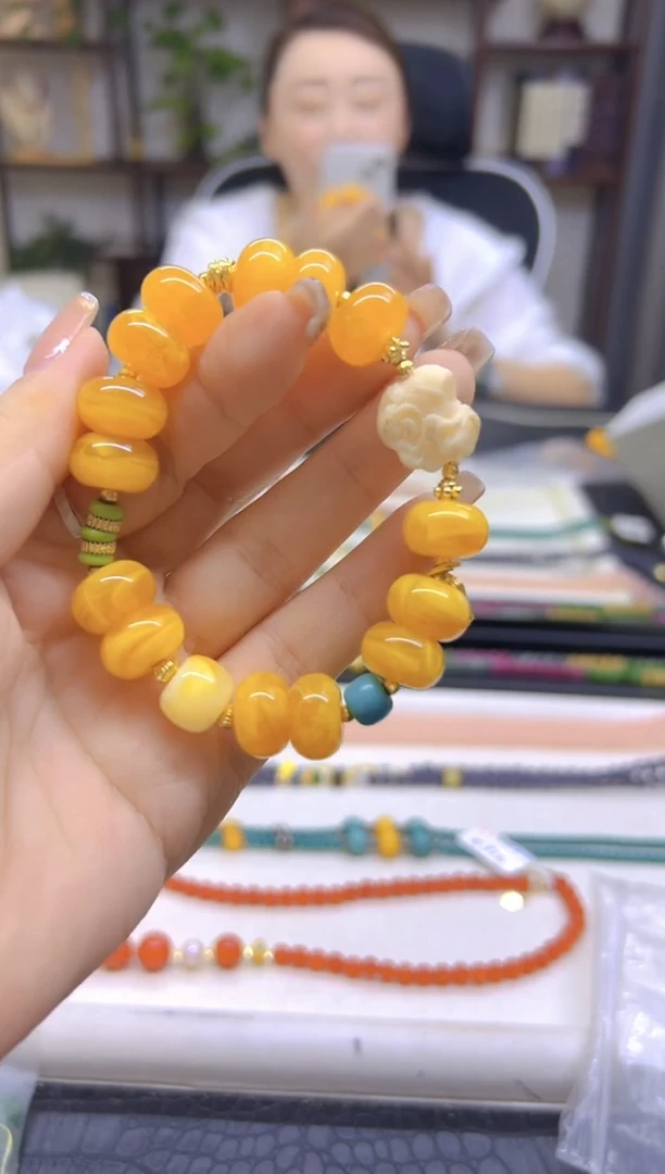 未镶嵌蜜蜡手链DIY款S659