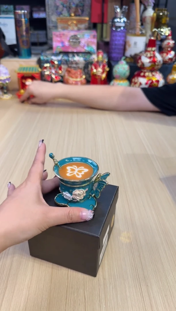 204七宝绿色大号咖啡杯