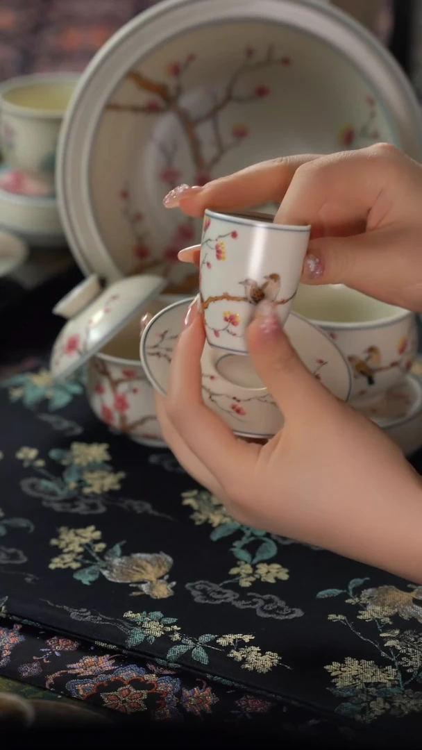 英姐好物分享@@喜上眉梢套杯