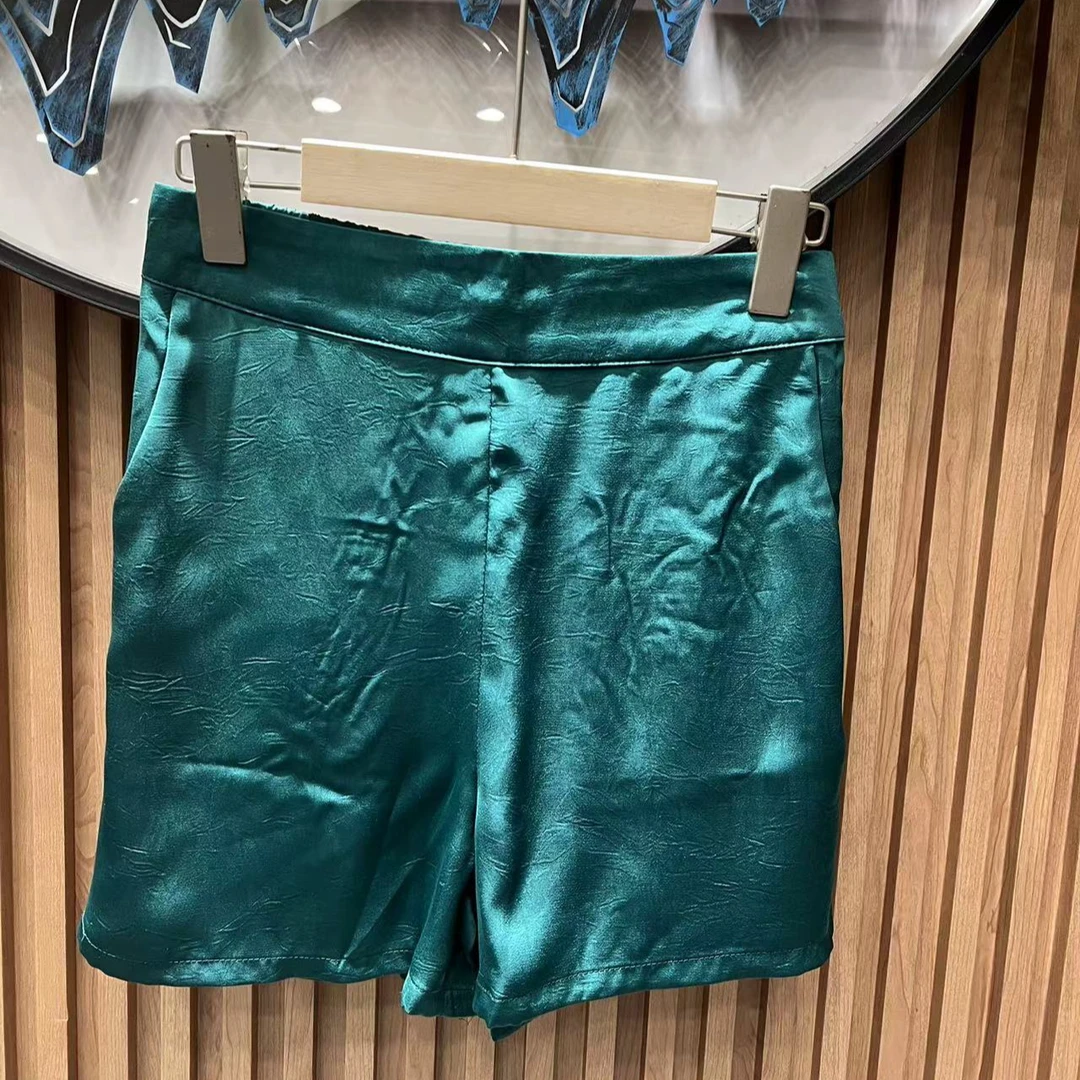 8199纯色宽松松紧腰短裤透气薄款休闲裤高腰潮流夏季五分裤舒适