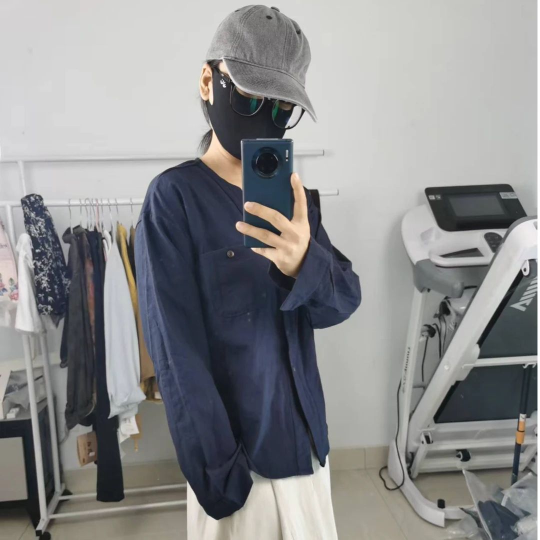 女士长袖衬衫通勤常规吸汗纯色休闲秋季户外衬衣常规款百搭衬衫
