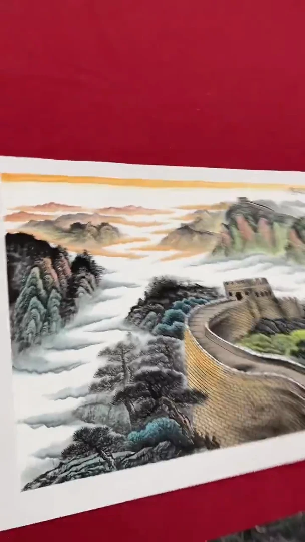 国画释天宇释天宇长城雄姿