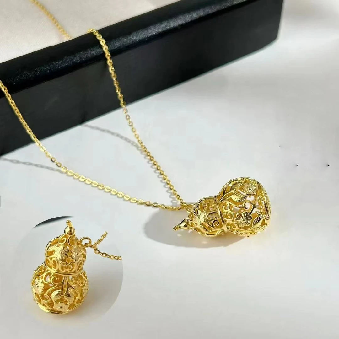 链子925银 镀k金925银葫芦项链H229XL01D29485