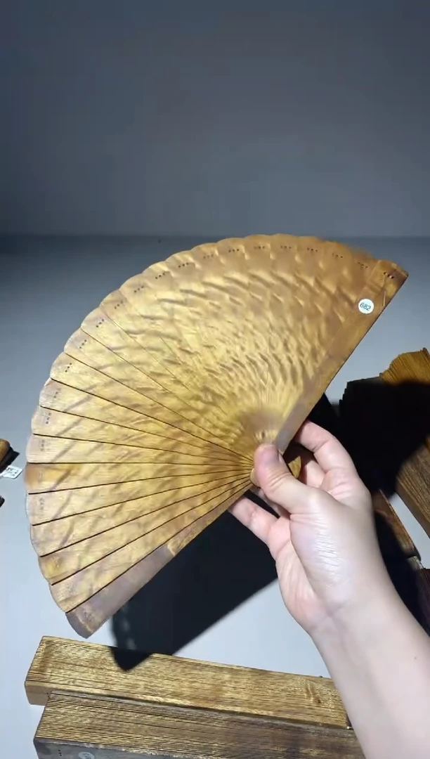 金丝楠18cm金丝楠木小叶桢楠扇682