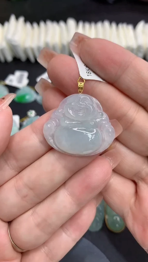 吊坠(不含链)18K金镶嵌翡翠111111111111