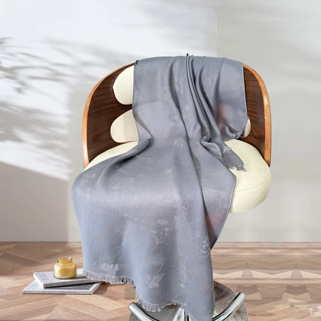 提花【King系列】长款百搭时尚围巾提花薄款夏季防晒文艺