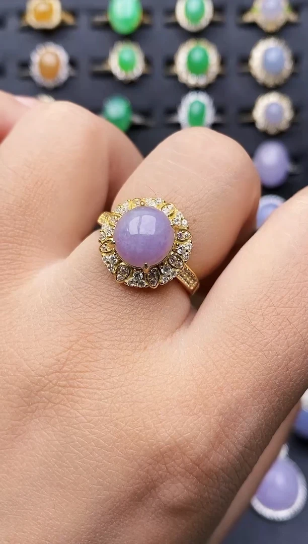 银S925镶嵌戒指翡翠3052