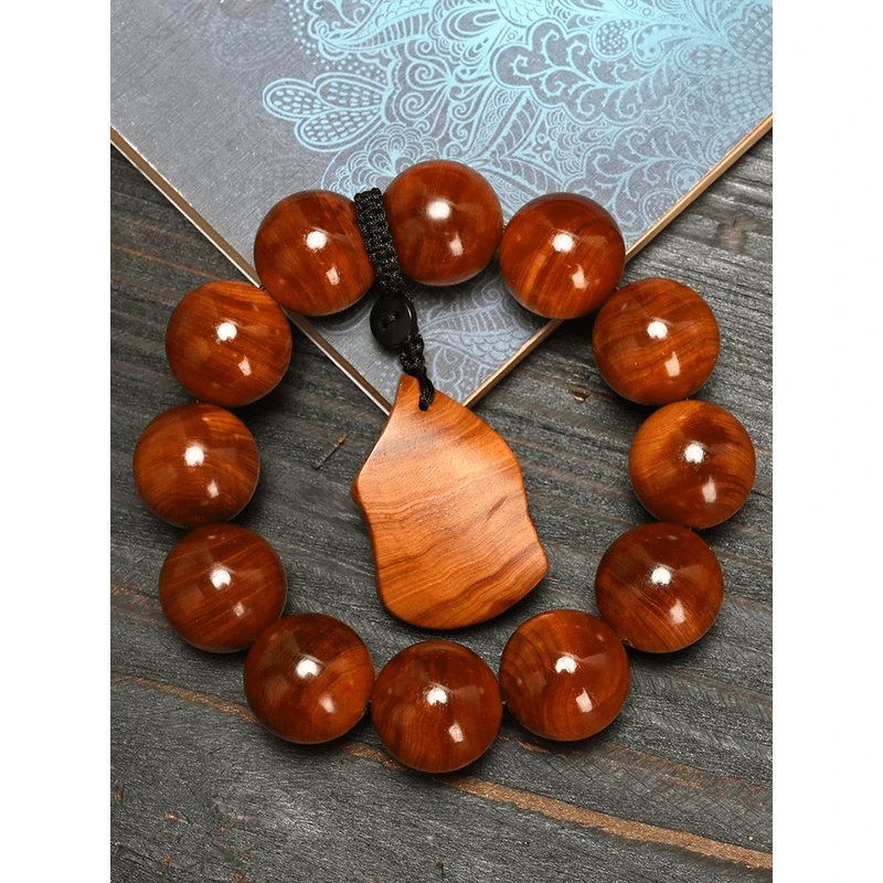 太行崖柏玉化糖心料手串陈化红油全透光2.0高油密香味浓郁