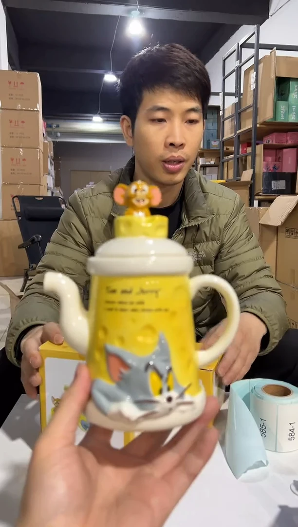 【闪购商品】杯原盒猫和老鼠奶酪茶壶