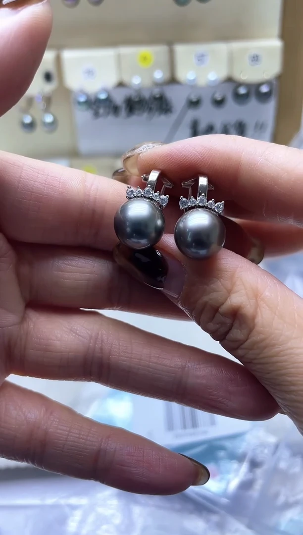 【闪购商品】海水珍珠耳饰银S925镶嵌2