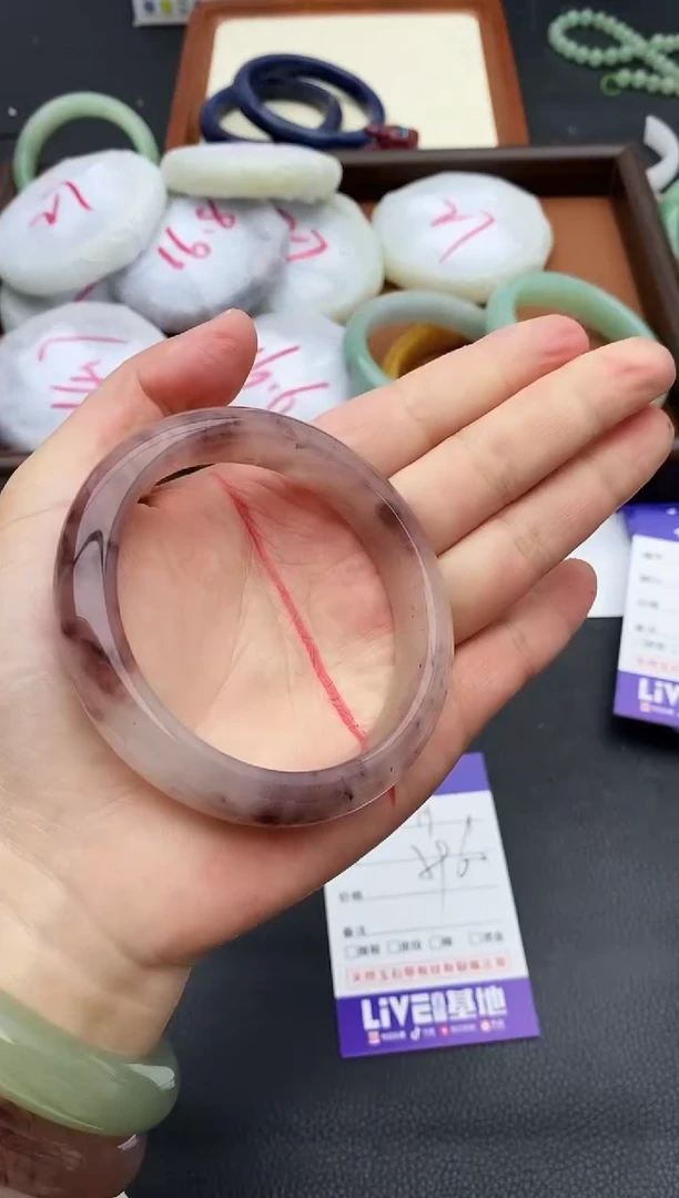 未镶嵌手镯石英质玉78+59/60