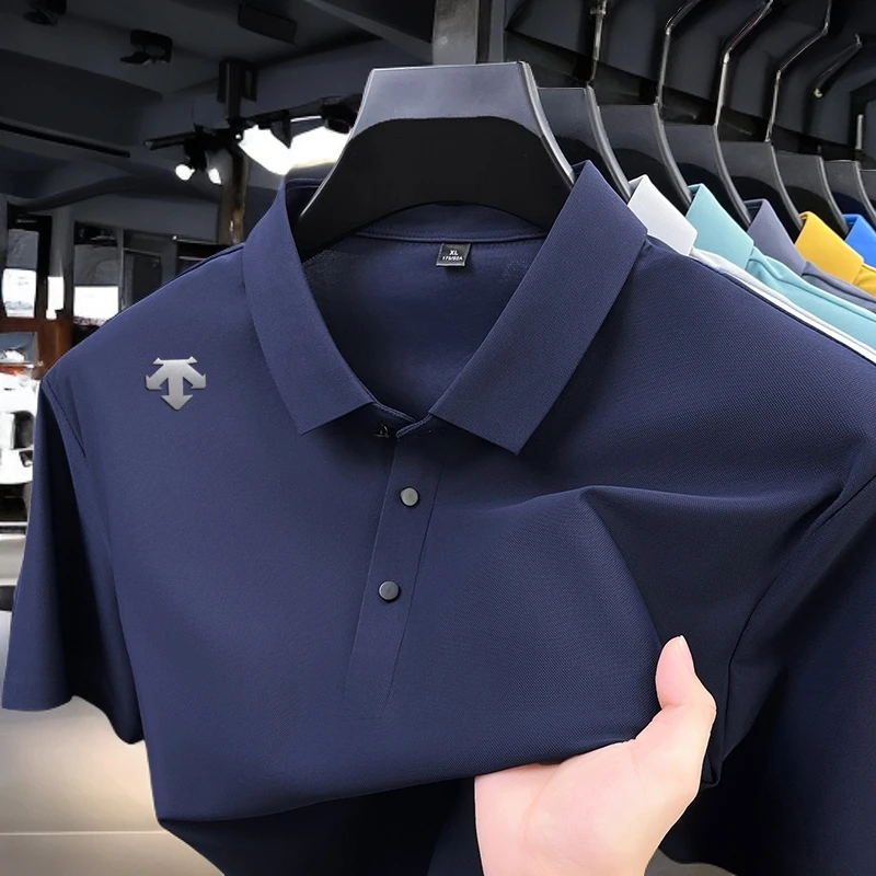 特价短袖Polo衫男款夏季款户外透气速干无痕休闲凉感宽松薄款上衣
