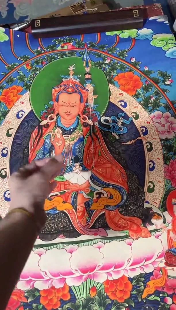 卷轴画龙妹的唐卡tk16