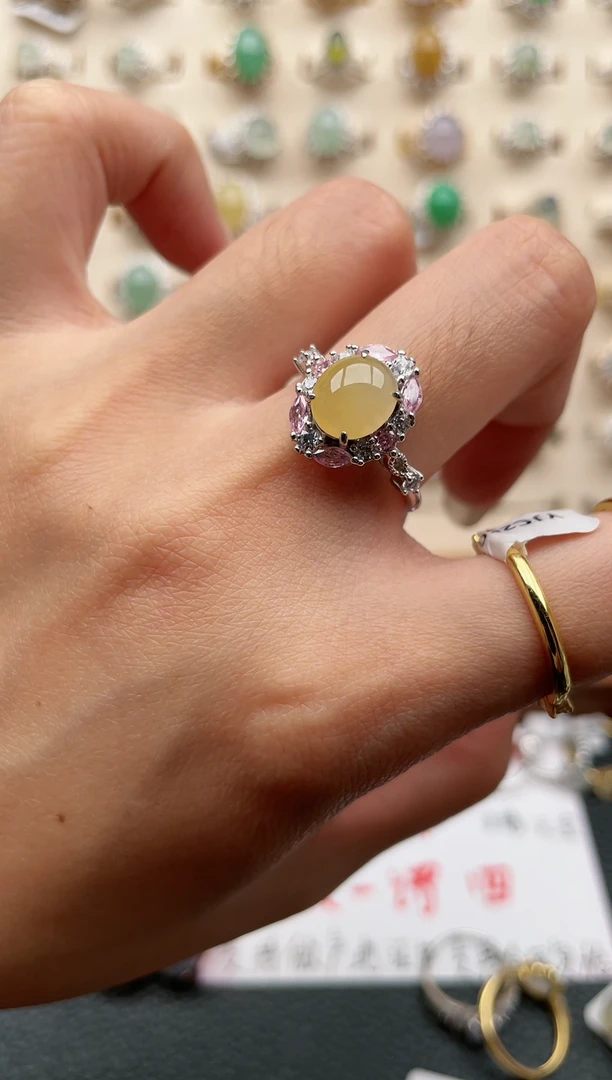 【闪购商品】翡翠戒指银S925镶嵌1111