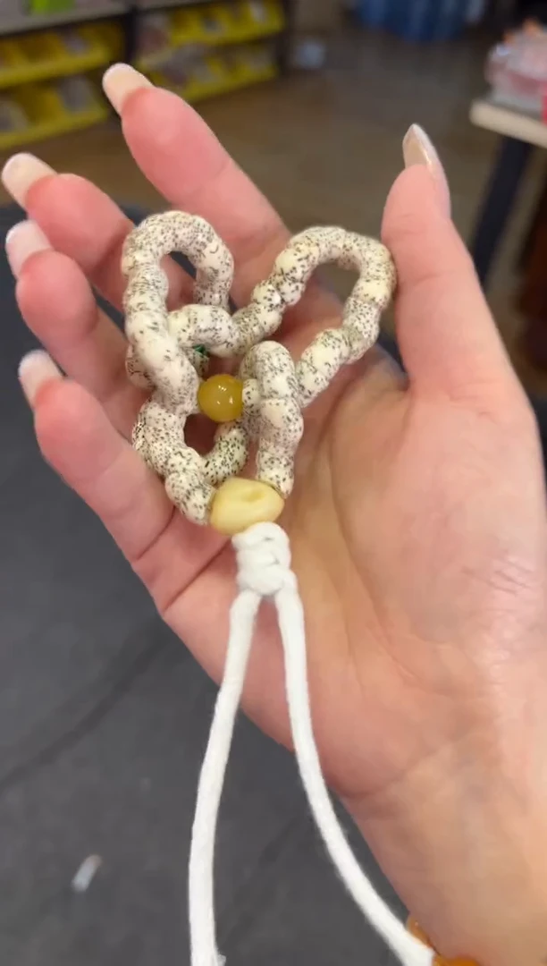 【闪购商品】石英质玉（黄龙玉）手链未镶嵌 8mm星月大肠黄龙玉双圈