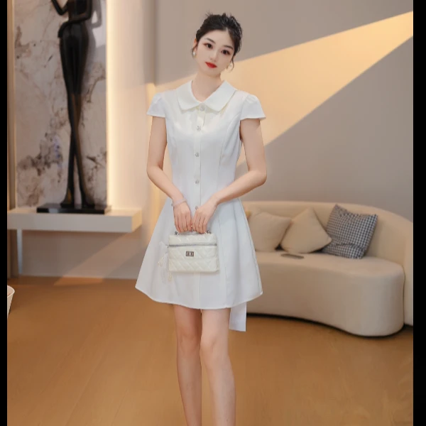 La Chapelle/拉夏贝尔2025夏季新款法式优雅气质连衣裙女X0171