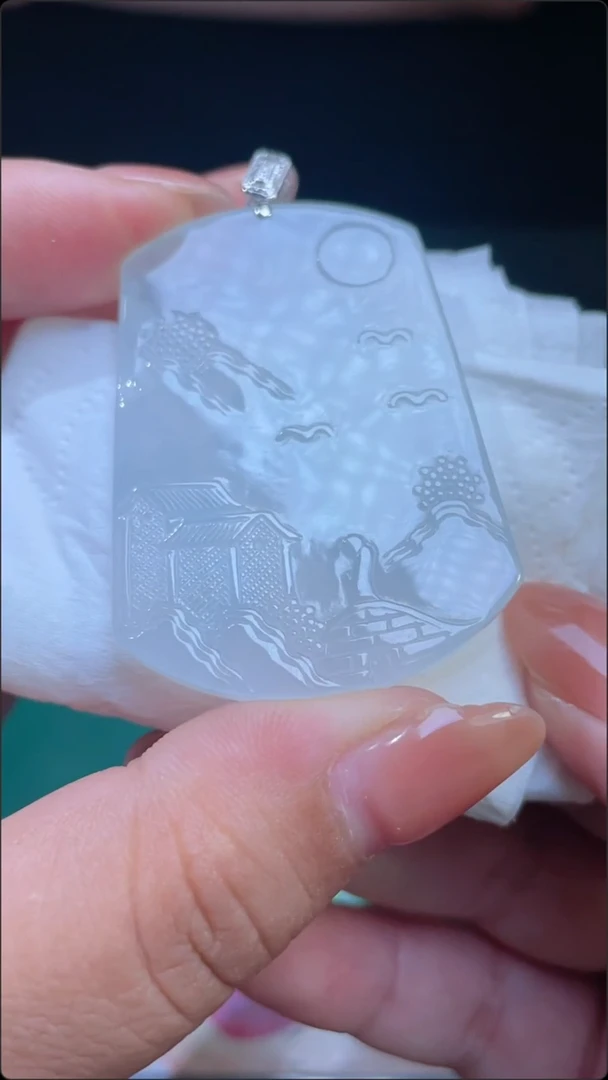 定制翡翠未镶嵌山水