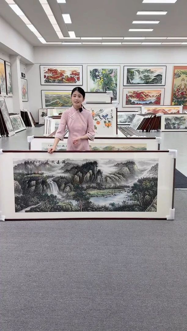 国画手绘 源远流长 219*88