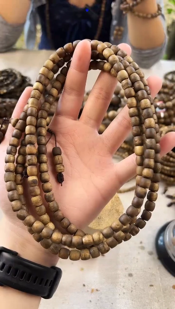 沉香手串奇楠虫漏老料多圈鼓珠7mm多样性发一条 宠粉福利