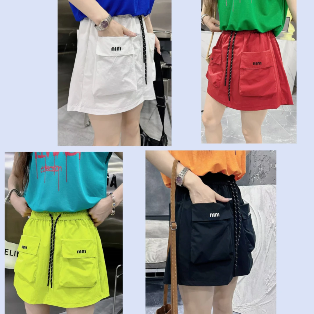 广场舞工装风夏季短裤裙裤速干高腰工装运动阔腿裤宽松显瘦女XYT