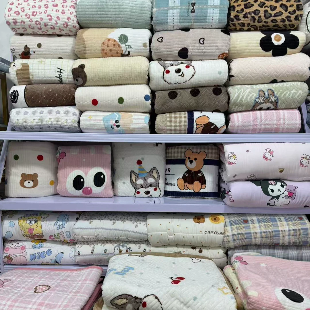 【孤品2】冬季加绒床盖 加厚豆豆被四季床盖春秋被毛巾浴巾枕巾