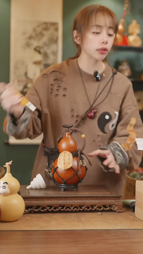 【闪购商品】292号精品天然大漆工艺防渗内胆酒葫芦~