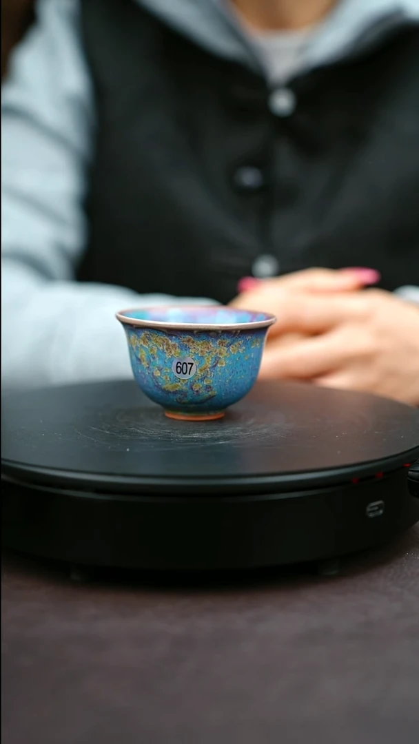 607*一级品原矿钧瓷炉钧釉茶杯