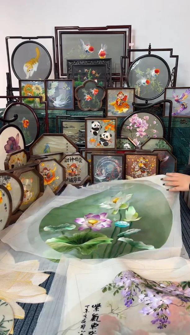 刺绣刺绣双面绣摆件