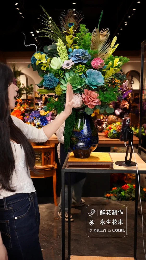 手工艺品琉璃手工花器花束空运包邮送货上门-以图片为准