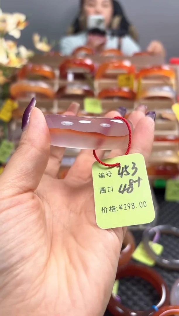 手镯玛瑙/玉髓未镶嵌可*！453