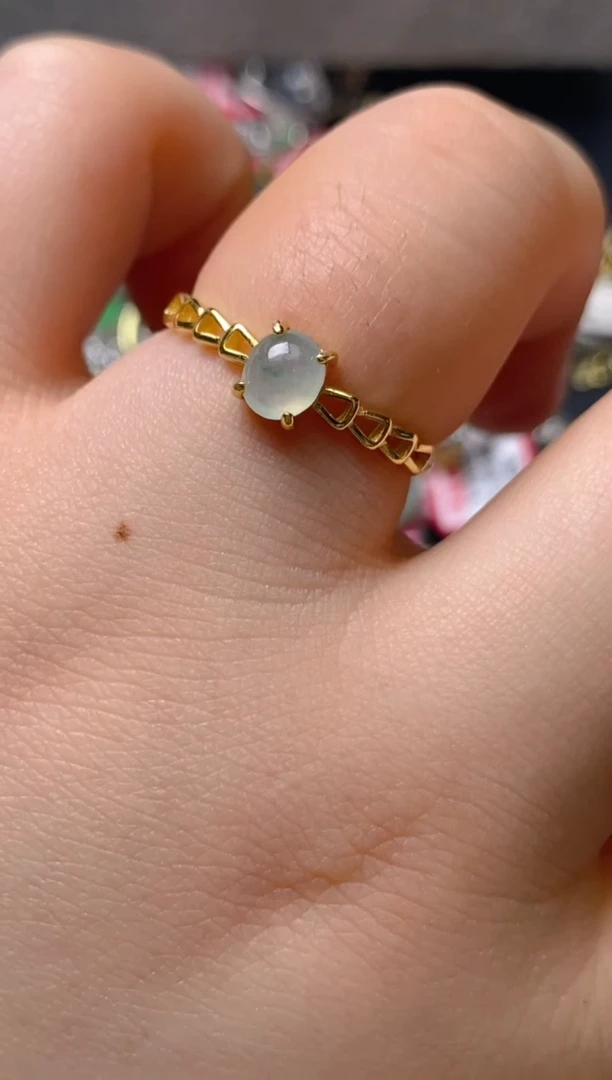 银S925镶嵌戒指翡翠百内无证书