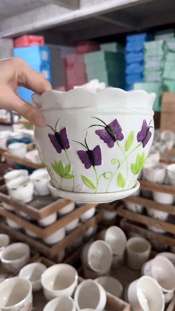 高温陶瓷花盆+E4