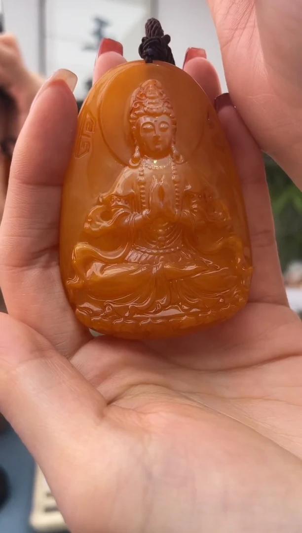 【闪购商品】蜜蜡珠宝奇石未镶嵌微瑕配绳，假一罚十040