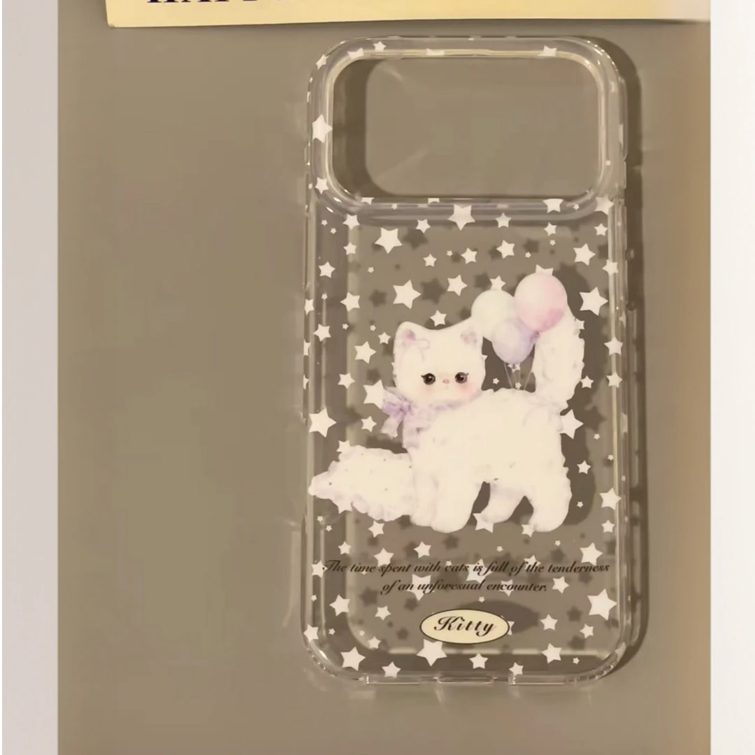 气球小猫适用苹果15Pro手机壳13/XSMax/xr/12女16/14p