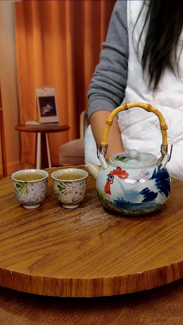 杯子陶景德镇手工手绘釉下彩陶瓷