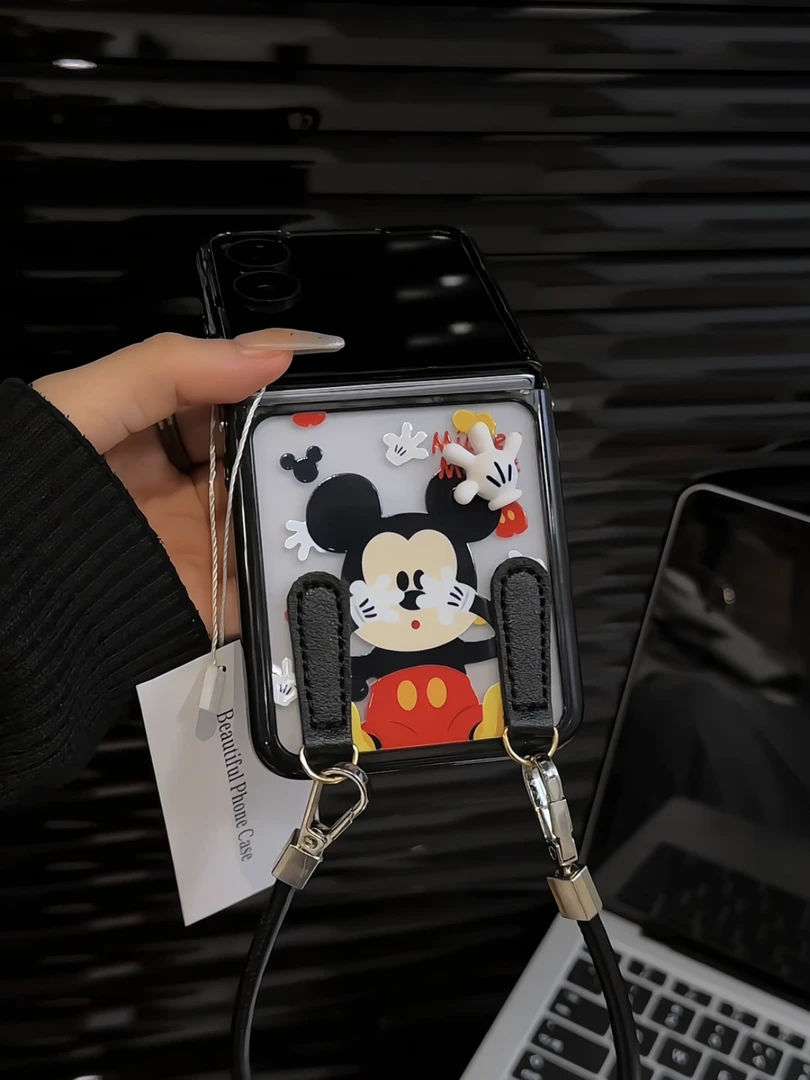 （小米MIXFLIP系列）折叠奶油适用小米mixflip手机壳可爱捂眼睛米奇