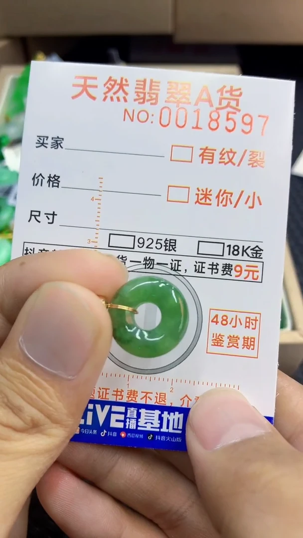 翡翠未镶嵌颈饰             1