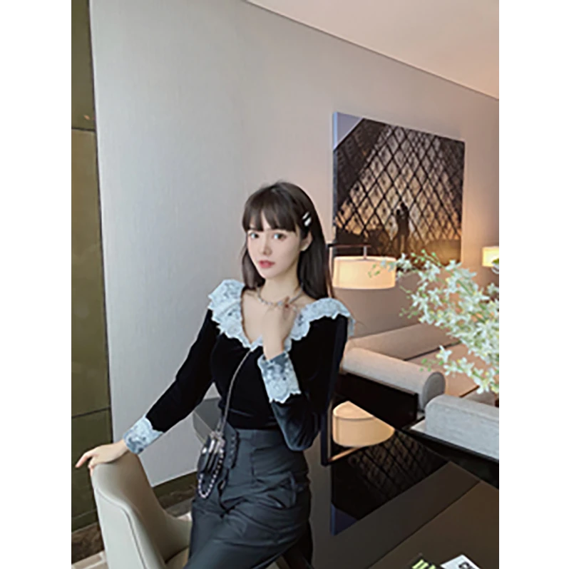 【no退no换】20W0281甜美娃娃领上衣