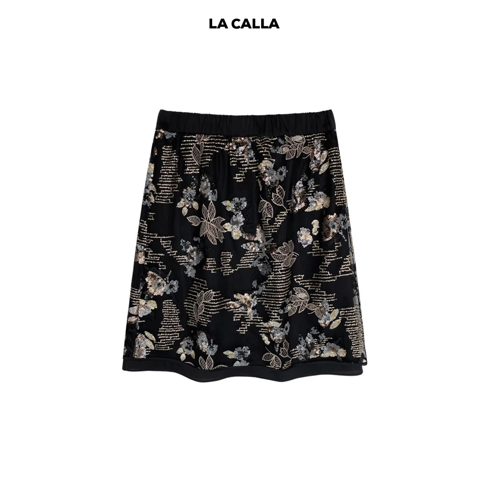 LA CALLA高定亮片新中式闪亮一夏轻奢优雅半裙OY969