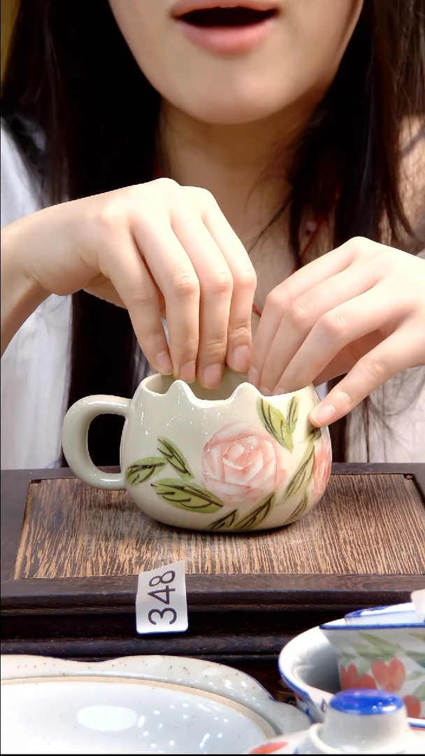 杯子景德镇陶瓷手绘348