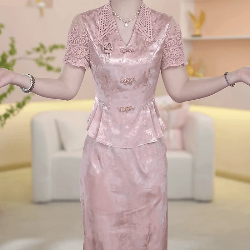 【上衣+半身裙】2025夏季新款高端轻奢时尚优雅气质显瘦收腰两件套