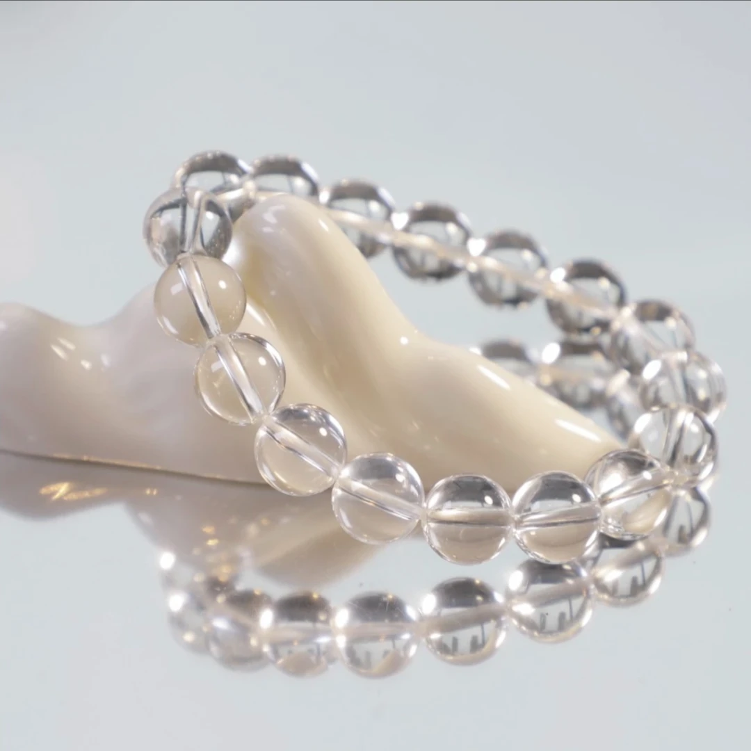 恬觅天然白水晶单圈设计净化饰品简约时尚多样性单品