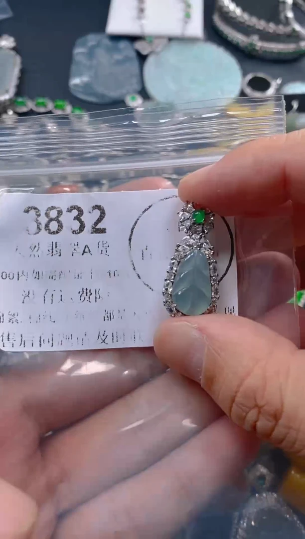 翡翠未镶嵌吊坠(不含链)3832