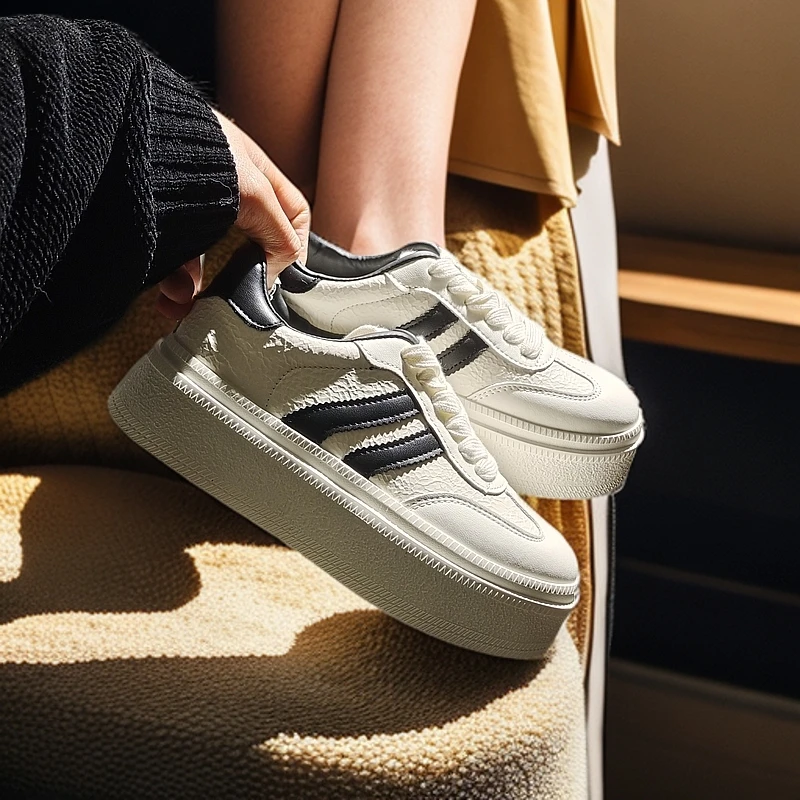 5207春新品轻便小白鞋轻奢软皮时尚潮流百搭休闲板鞋女