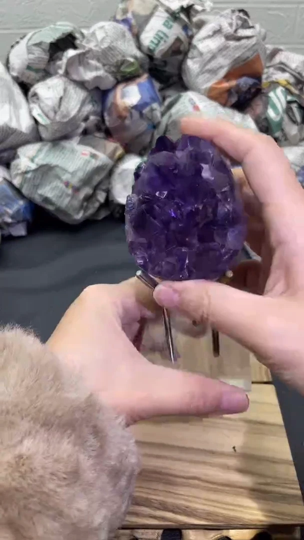 未镶嵌大型摆件（非配饰）紫晶537号龙蛋