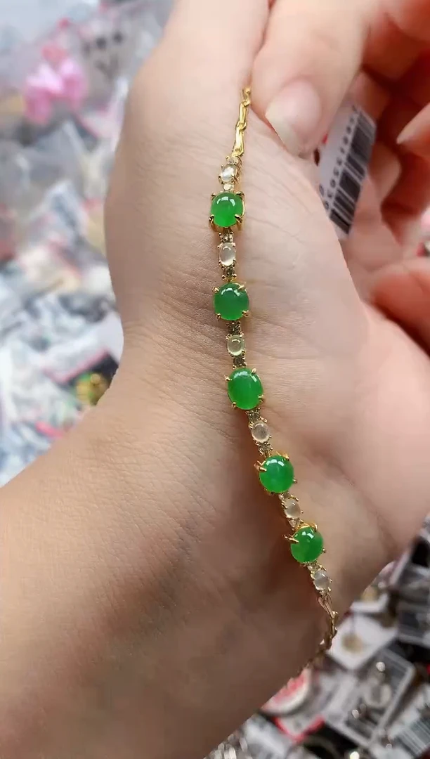 银S925镶嵌戒指翡翠天然A货缅甸翡翠