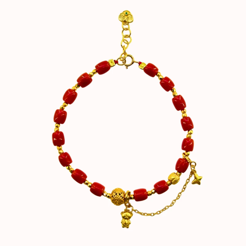 【小乔】珊瑚DIY手串 珊瑚约4mm+ DIY0073 多样性发货