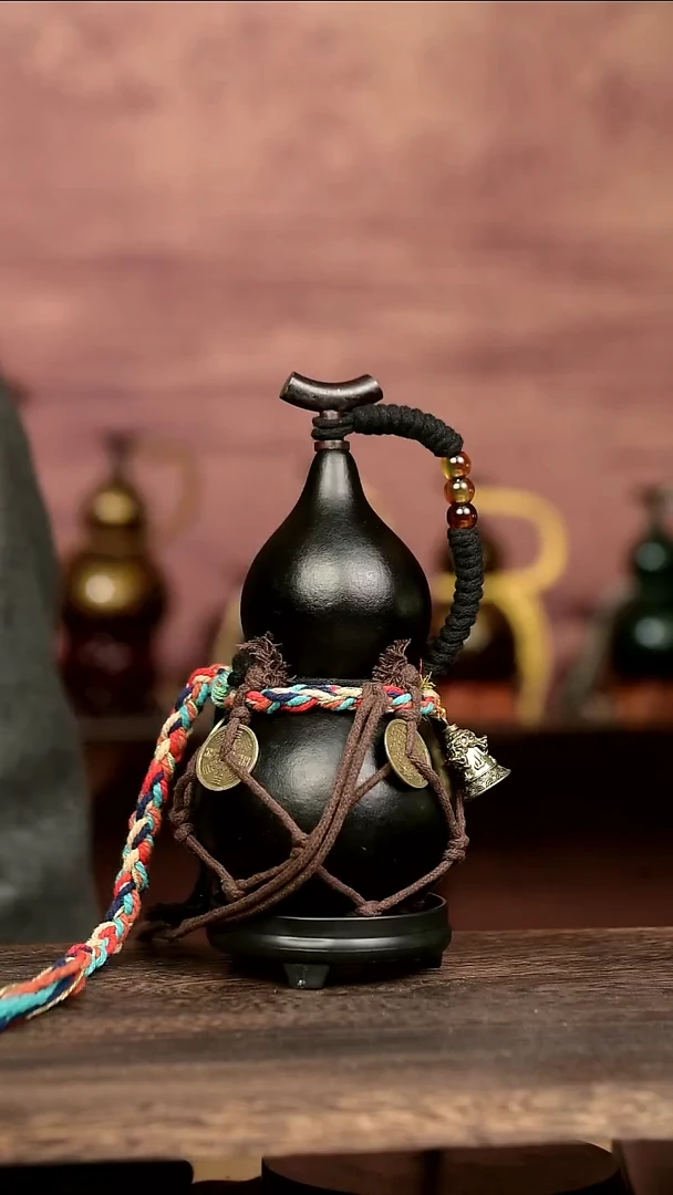 615号中药煮色  大漆葫芦水壶/酒壶 一物一拍